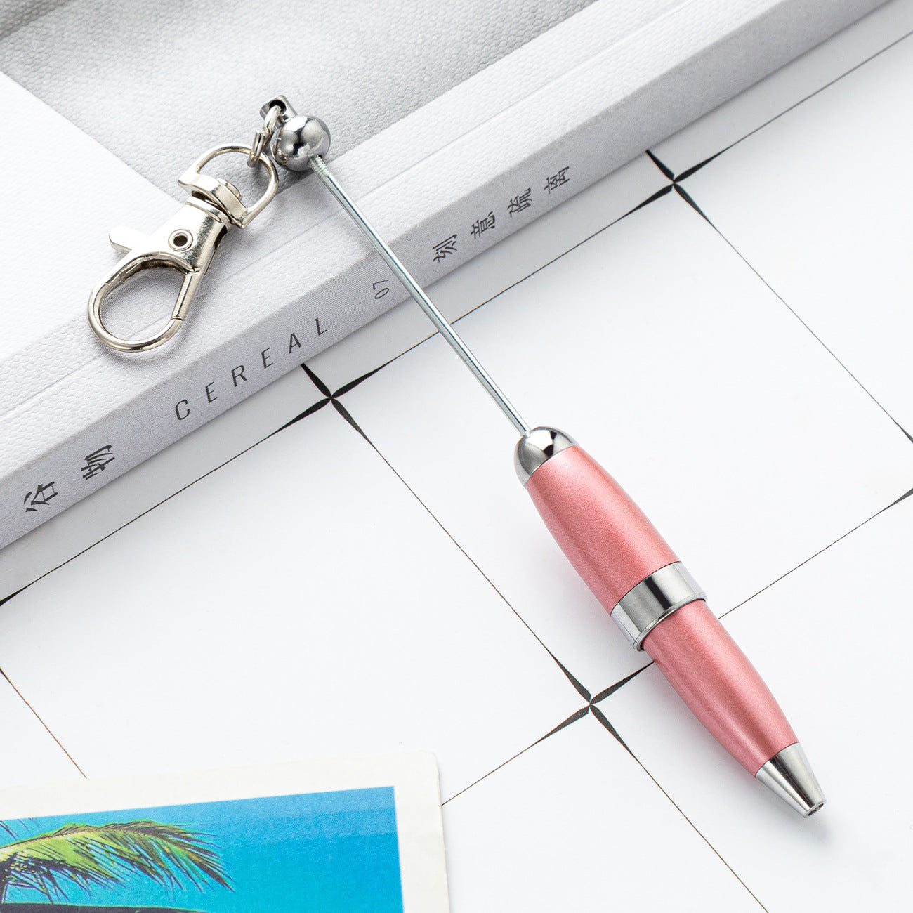 Wholesale 11.9cm Beadable Pens Portable Mini Pen Metal Pen DIY Keychain Bar